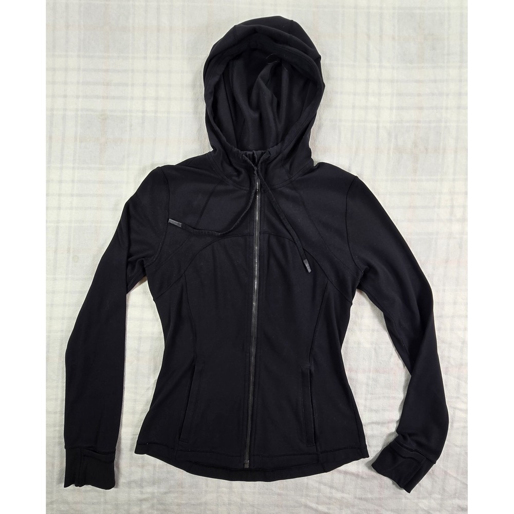 Lululemon Define Jacket Hooded Nulu Full Zipper Black Size 6 Small